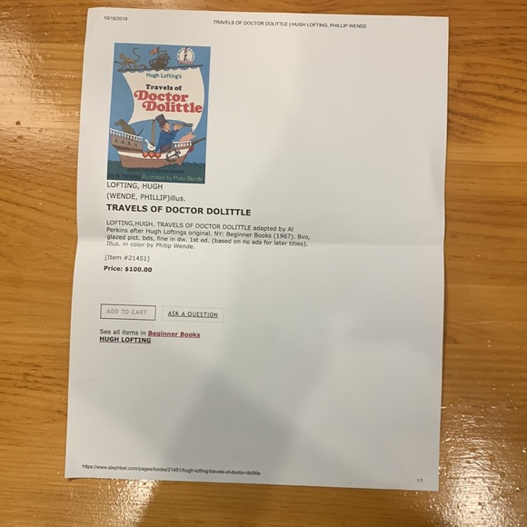 Travels of Doctor Dolittle By. Al Perkins and Philip Wende - Picture 6 of 6